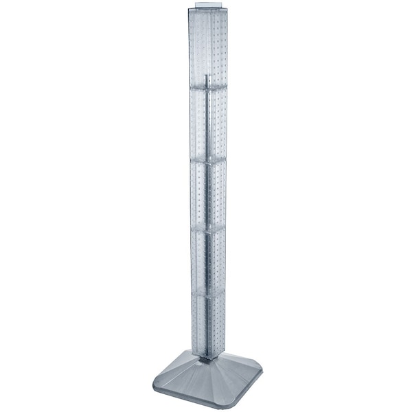 Four-Sided Pegboard Floor Revolving Display Panel Size: 4"W x 60"H